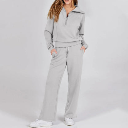 🔥【Kup jeden, drugi gratis】S–2XL Stylowy komplet casualowy, bluza z długim rękawem i szerokie spodnie