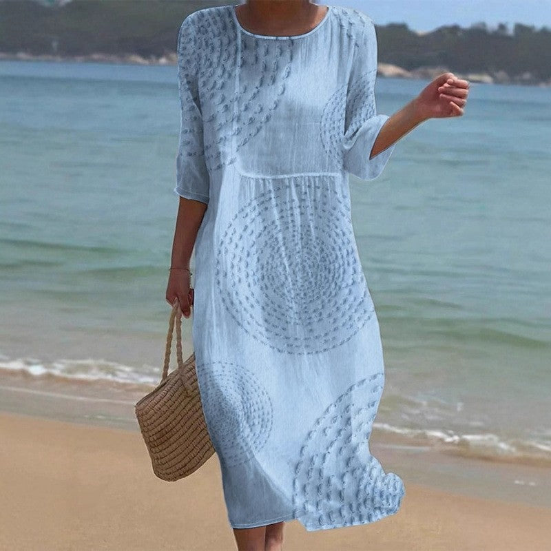 👗 Utolsó nap 50% kedvezmény! 【XS-4XL】Elegáns nyári ruha, légáteresztő, kényelmes, karcsúsító, minden alkalomra.