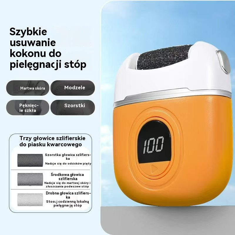 ✨🦶🛁 Nowy elektryczny szlifier do stóp, usuwanie martwej skóry z paznokci, elektryczny szlifier do stóp do pedicure