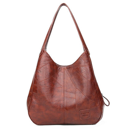 💗👜 Új stílusú, puha bőr válltáska, nagy kapacitással