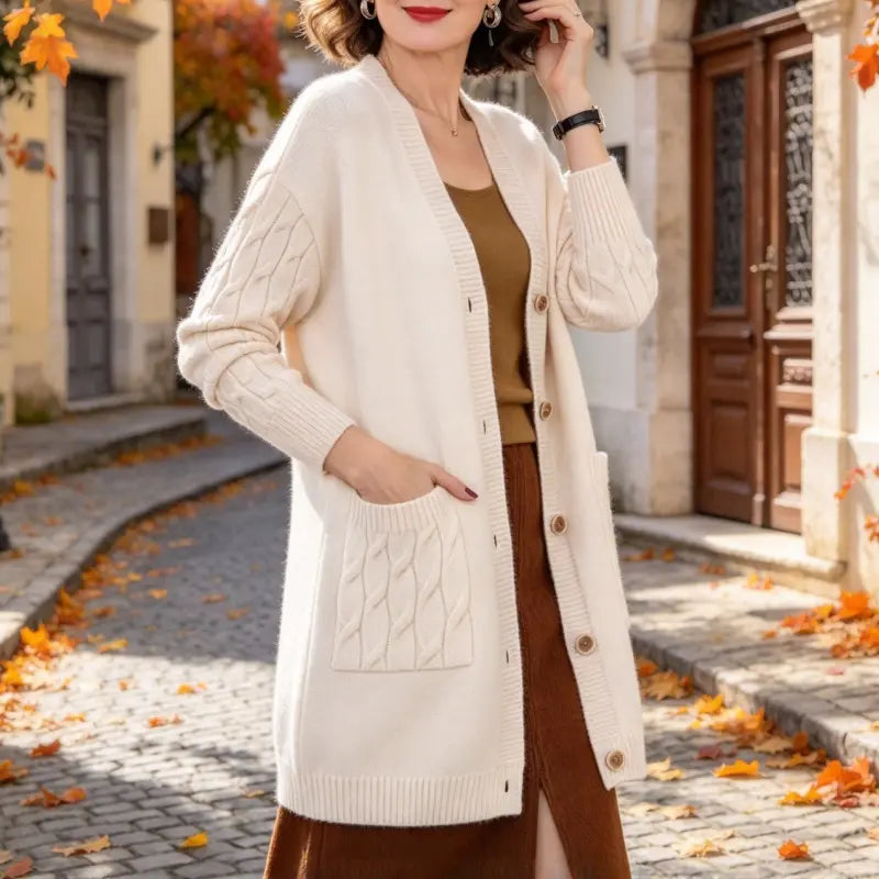 ✨🎀【S–4XL】Új 2026-os plus size női kötött kardigán – bő szabás, vastag és kényelmes