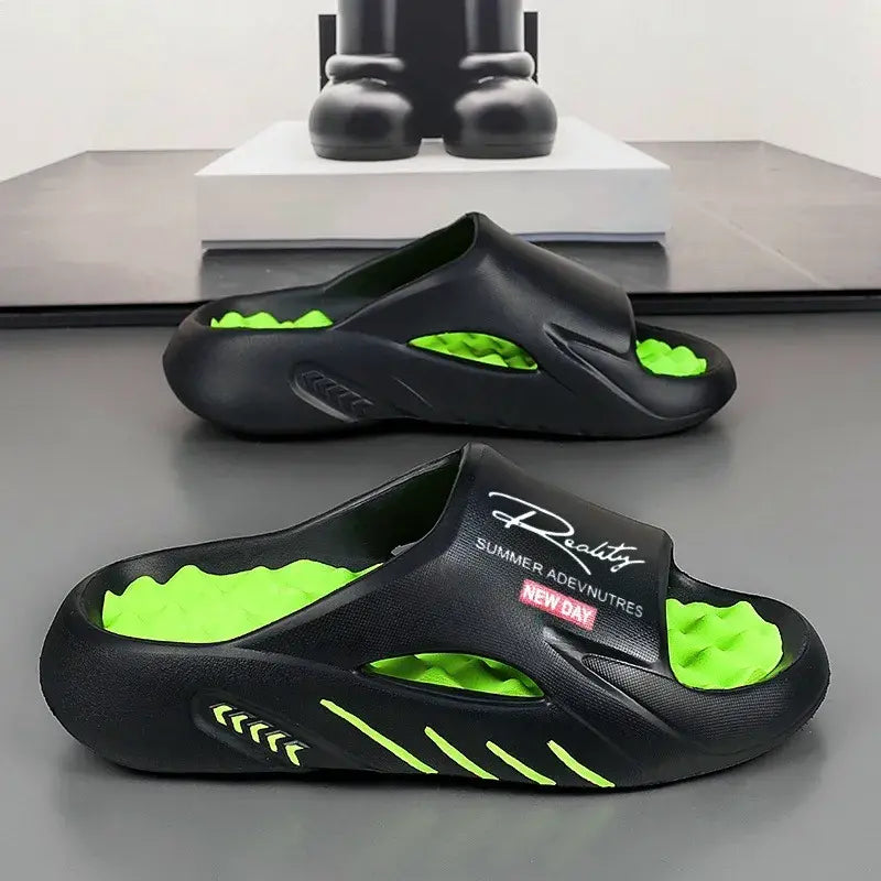 🔥【36-47】Betűmintás strandpapucs: nyári sportpapucs puha gumitalppal