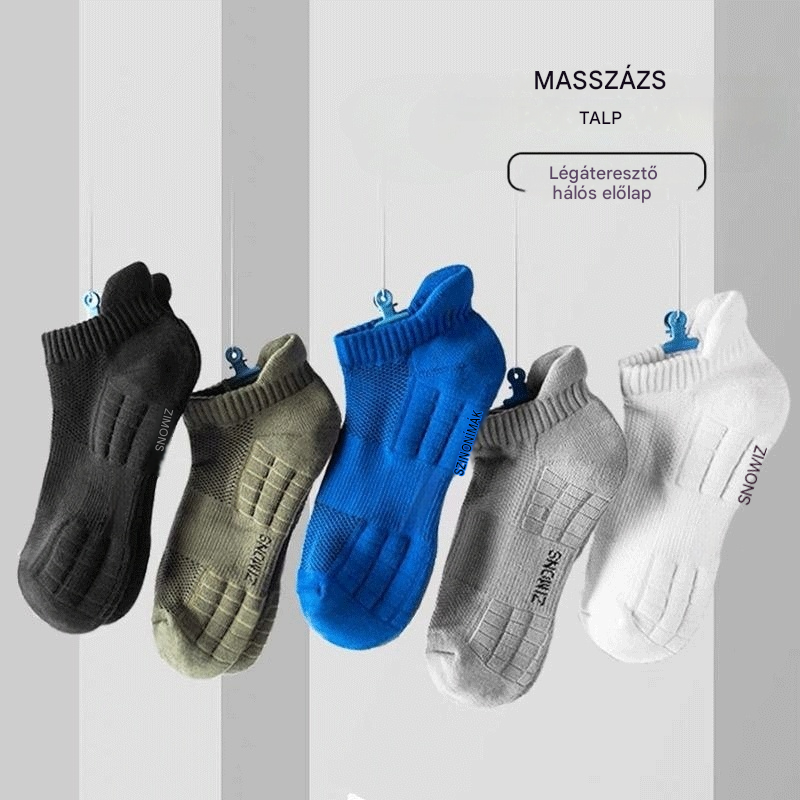 🧦【10 pár/csomag】🧦Továbbfejlesztett férfi légáteresztő zokni, antibakteriális és szagálló - új 2026