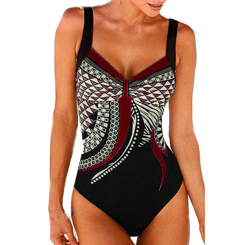 🩱🏊‍♀️【S-3XL】2026 nowy retro print nowy retro print jednoczęściowy kostium kąpielowy