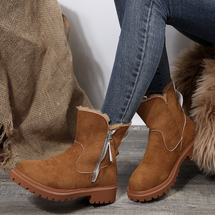 🎀👢【36-43】Női hótaposó pamut velúr cipő--Bélelt és meleg