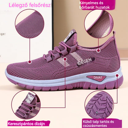 👟【36-41】Új 2026-os nyári légáteresztő hálós cipő kültéri használatra - ütéselnyelő és rugalmas, kényelmes viselet.