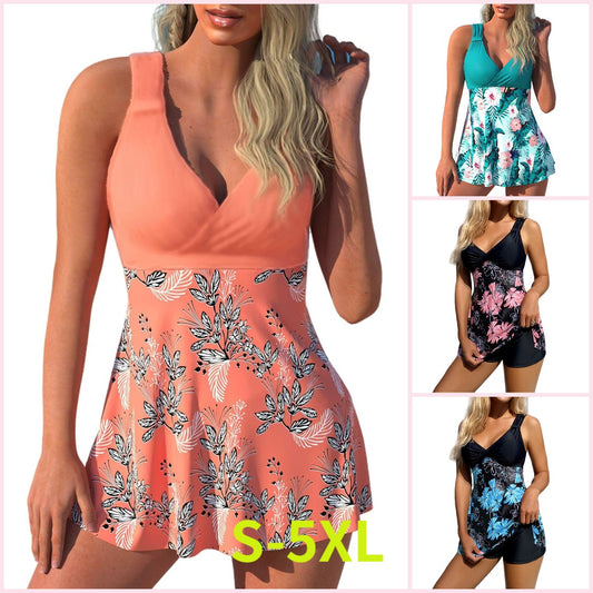 🏖️🌴【S-5XL】2025 Mintás, Tengerparti Vakációra Készlet, Fürdőruha Szett