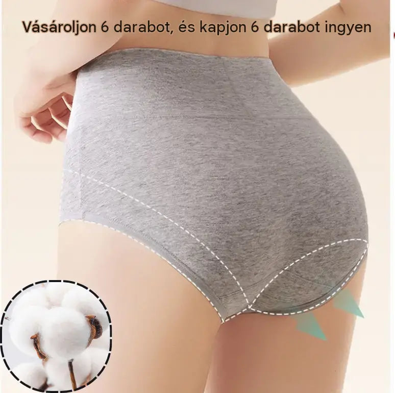 💖【Második termék féláron】【6 darabos szett】 Magas derekú, csípőemelő alakformáló alsónemű, prémium pamutanyagból✨️ (45-105 kg)
