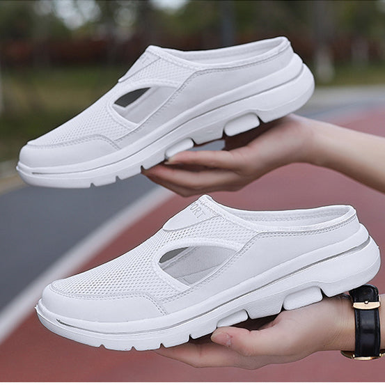 【38–48】👟 Uniszex, légáteresztő hálós, sportos, bő papucs – ultrakönnyű, puha, kényelmes