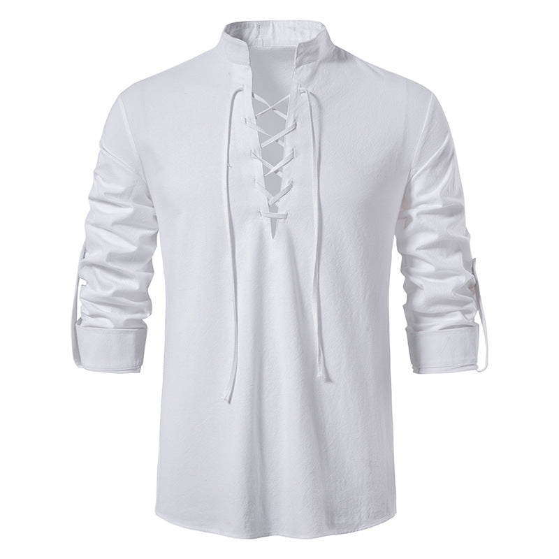 🌹【S-4XL】 férfi pamut és vászon ingek, laza és légáteresztő