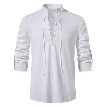 🌹【S-4XL】 férfi pamut és vászon ingek, laza és légáteresztő