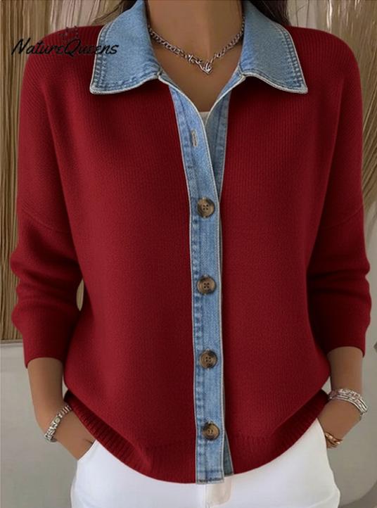 🔥【S-3XL】2025 új farmer patchwork kardigánja