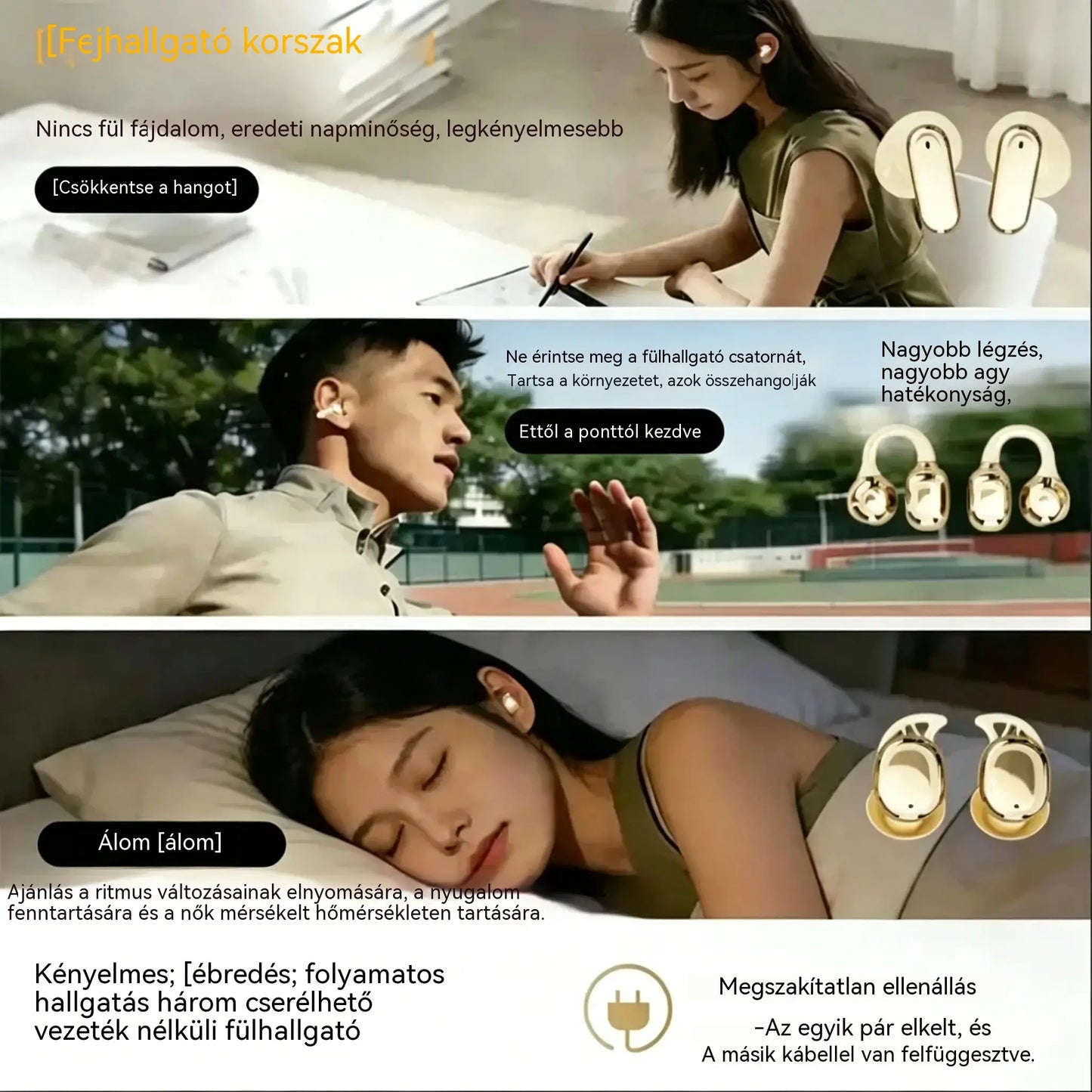 ✨GT699S 6 az 1-ben vezeték nélküli fülhallgató, többféle stílus és vészhelyzeti tok