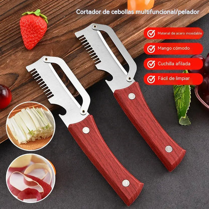 【30%OFF】✅Compra 1 y llévate 1 gratis (2 artículos) 🧅🔪 Pelador de cocina multifuncional 3 en 1: ¡Pela, corta y abre botellas! 🔥