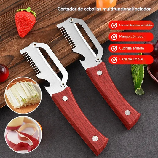 【30%OFF】✅Compra 1 y llévate 1 gratis (2 artículos) 🧅🔪 Pelador de cocina multifuncional 3 en 1: ¡Pela, corta y abre botellas! 🔥