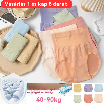 🔥【40-100kg】1 készlet 8 darab🔥Utolsó nap - 50% kedvezmény - Antibakteriális, magas derekú, hasformáló bugyi