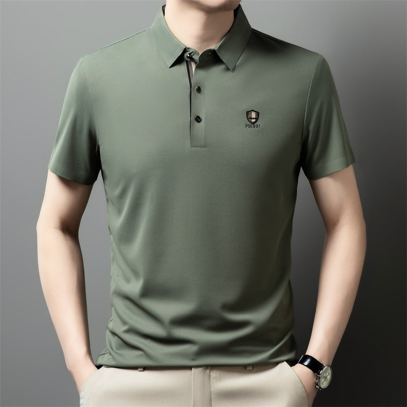 【M-4XL】Καλοκαιρινό μπλουζάκι πόλο με κοντό μανίκι και γιακά από μετάξι Ice γιακά 2026