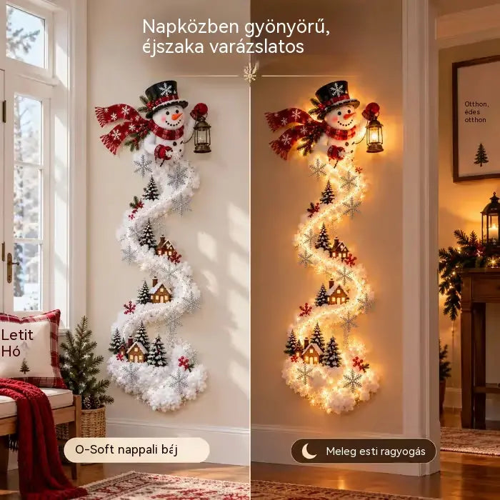 Karácsonyi varázslatos ösvény fali lámpa