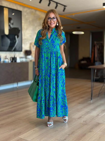 💥50% kedvezmény👗【S-5XL】Női plus size mintás ruha, Kiváló minőségű, kényelmes és divatos ruhák