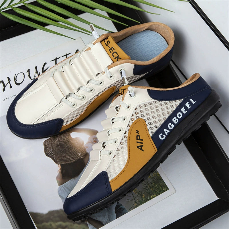 🏆👟【Nyári akció – 50% 🔥】【39–44】Új férfi hálós, légáteresztő papucs – új, szagtalanító anyagból készült