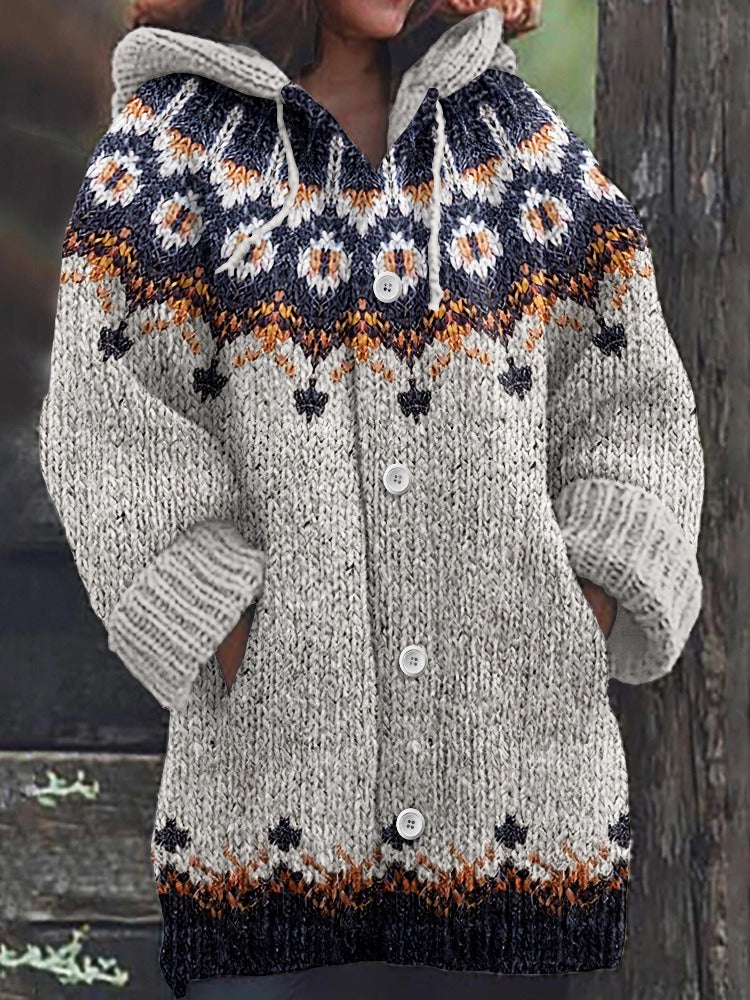 【S-5XL】🎀2026 Ősz/Tél Új Retro Stílusú Meleg Női Kötött Kardigán