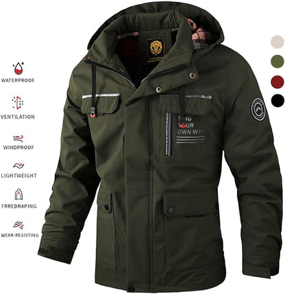 🎆【M-6XL】Új férfi meleg őszi-téli szél- és vízálló kabát