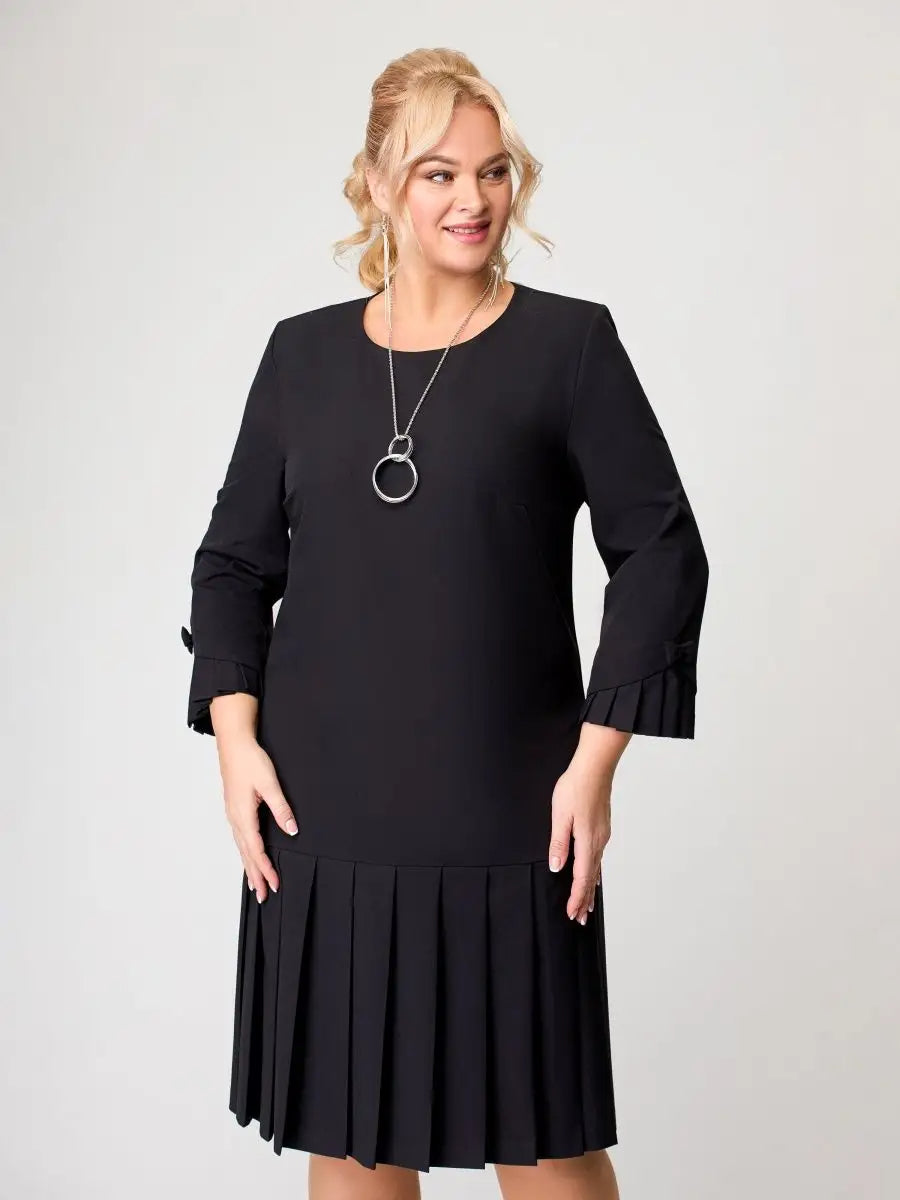 💌【S-5XL】👗2026 téli új, kiváló minőségű, elegáns egyszínű ruha