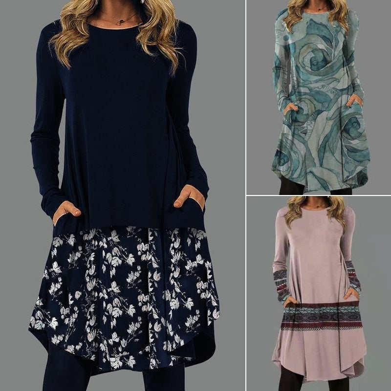 👗【S-5XL】Új ruha vintage etnikai stílusban, különféle virágdíszítésekben--Prémium minőségű női divat