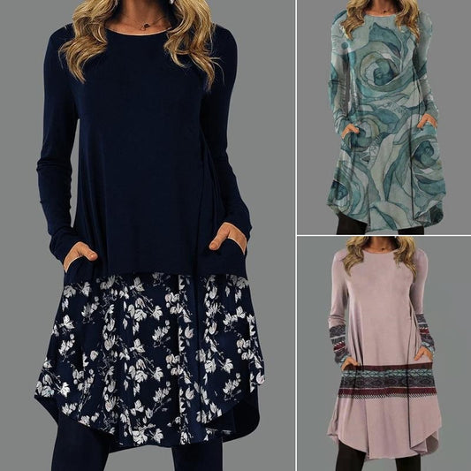 👗【S-5XL】Új ruha vintage etnikai stílusban, különféle virágdíszítésekben--Prémium minőségű női divat