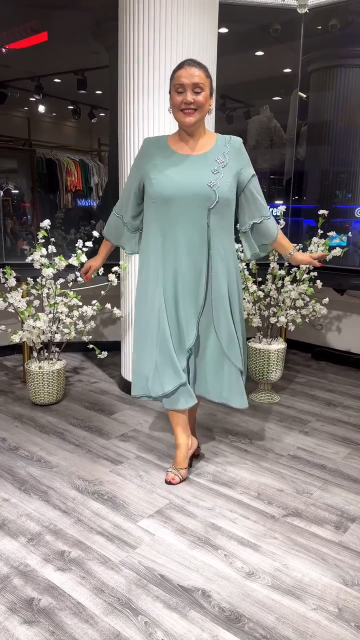 【S-5XL】 2026 tavaszi és nyári új elegáns sifon ruha