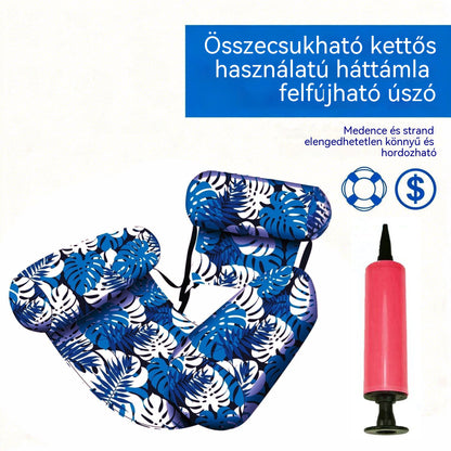 Ingyenes szállítás 💦📢 Összecsukható felfújható úszó kanapé háttámlával + légpumpa