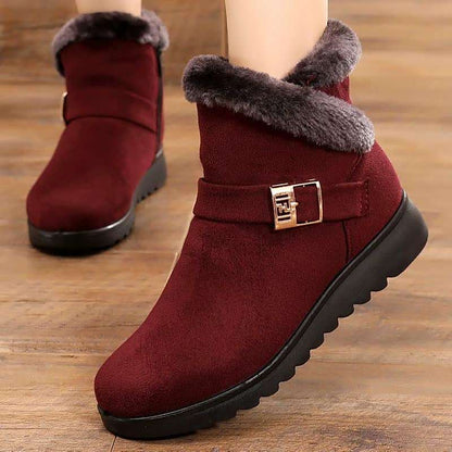 👢【35-43】Női divatos, lapos, meleg, pamut csizma