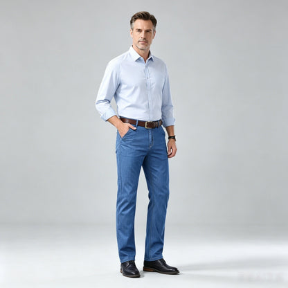 👖👖2026-os egyszerű, lezser és sokoldalú férfi nagyméretű farmer👍