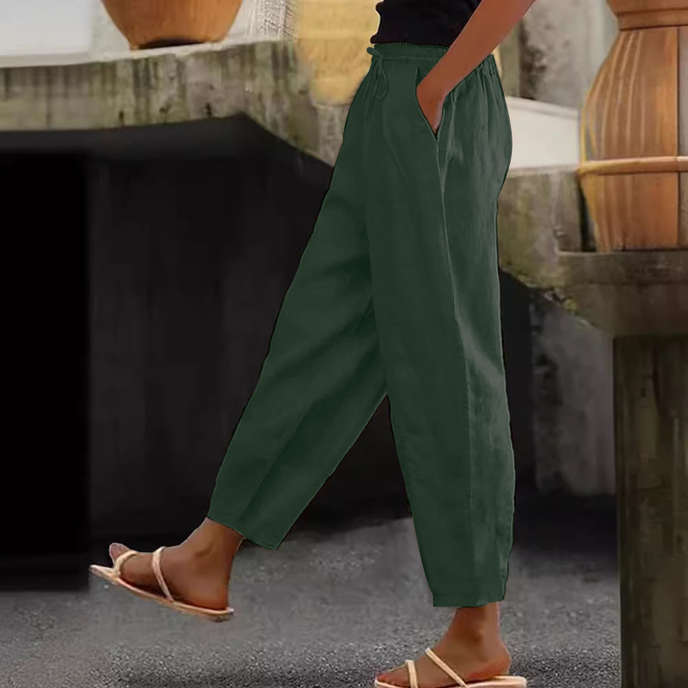 😍💕Zadnji dan promocije - 50% popust💕Ženske ležerne hlače iz bombaža in lana