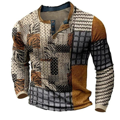 🔥【S-4XL】 Νέο ανδρικό φούτερ με ψηφιακή εκτύπωση, άνετο για φθινόπωρο-χειμώνα