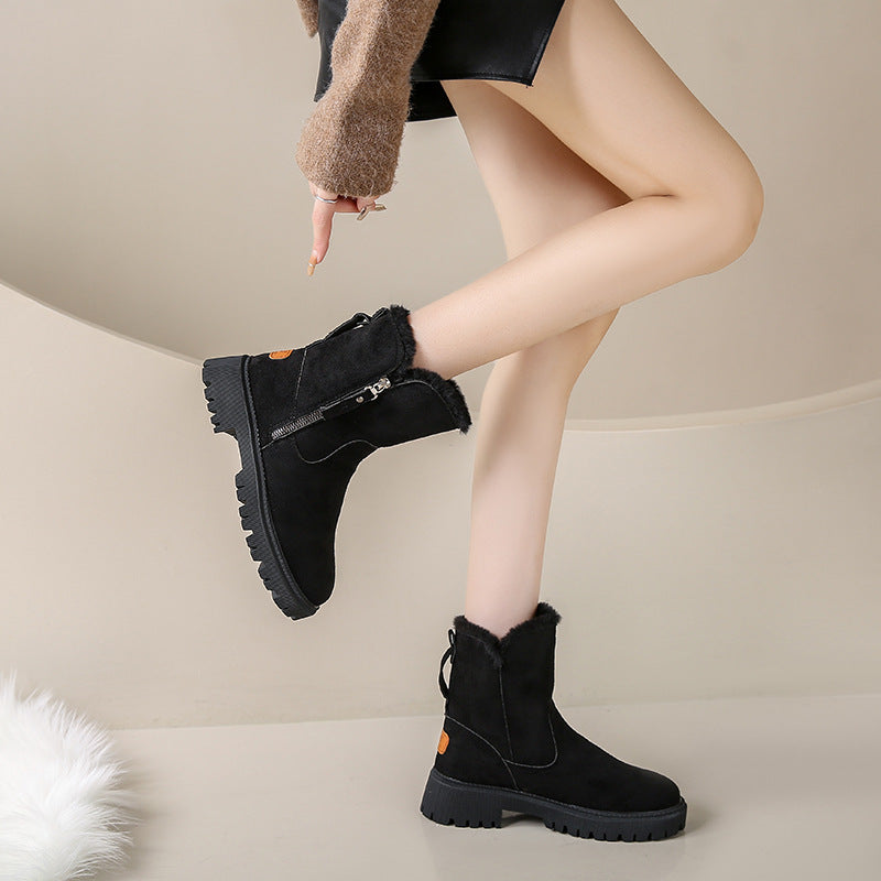 🎀👢【36-43】Női hótaposó pamut velúr cipő--Bélelt és meleg