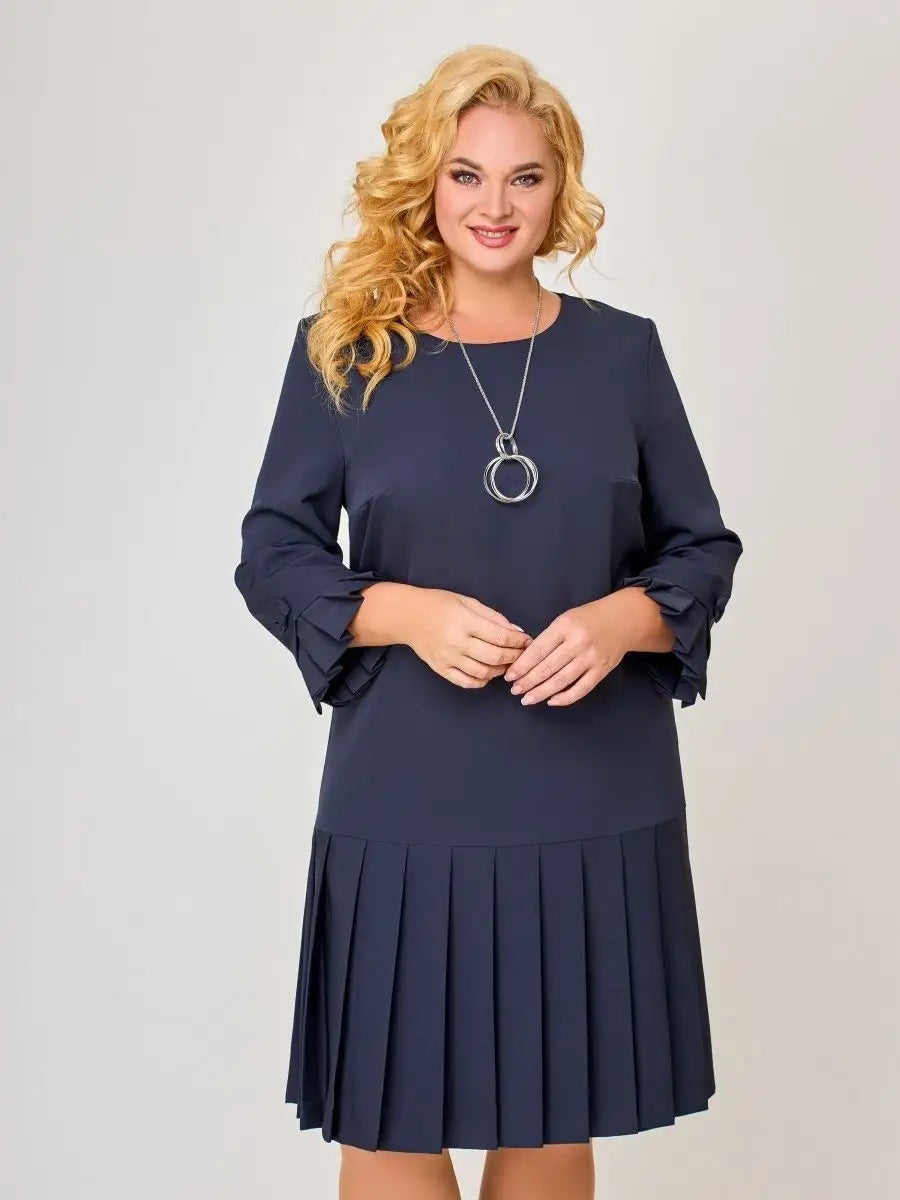 💌【S-5XL】👗2026 téli új, kiváló minőségű, elegáns egyszínű ruha