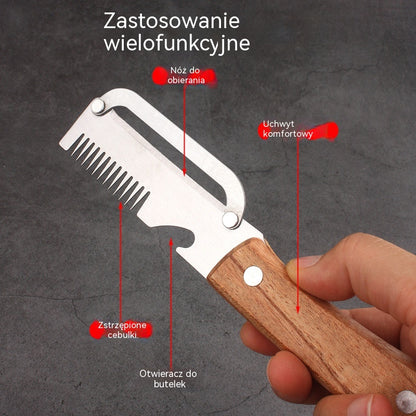 ✅Kup 1, a 1 dostaniesz gratis (2 produkty) 🧅🔪 Wielofunkcyjny obierak kuchenny 3 w 1: obiera, kroi i otwiera butelki! 🔥4291273