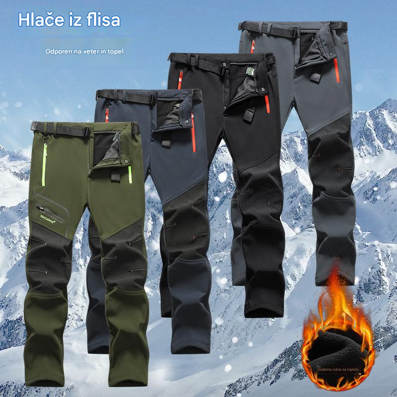 🌟[S-5XL] Nove jesensko-zimske moške vodoodporne žametne tople hlače za prosti čas