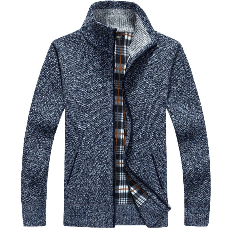 🍁 [M~3XL] Új őszi-téli férfi bő pulóver gallérral és cipzárral, nagy méretben