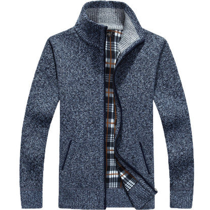 🍁 [M~3XL] Új őszi-téli férfi bő pulóver gallérral és cipzárral, nagy méretben