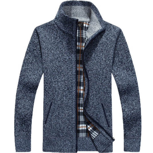 🍁 [M~3XL] Új őszi-téli férfi bő pulóver gallérral és cipzárral, nagy méretben