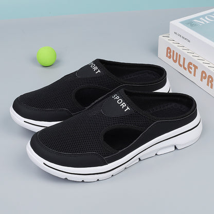 🤩👍💥【35-48】Καλοκαιρινή μόδα casual καλοκαιρινές μισές παντόφλες, ελαφριά αθλητικά παπούτσια, unisex