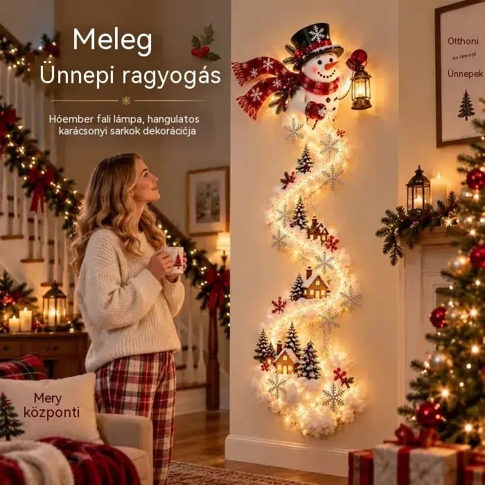 Karácsonyi varázslatos ösvény fali lámpa