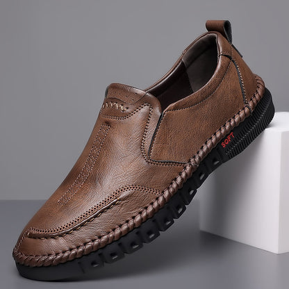 👞【39-44】Férfi bőr alkalmi cipő puha talppal
