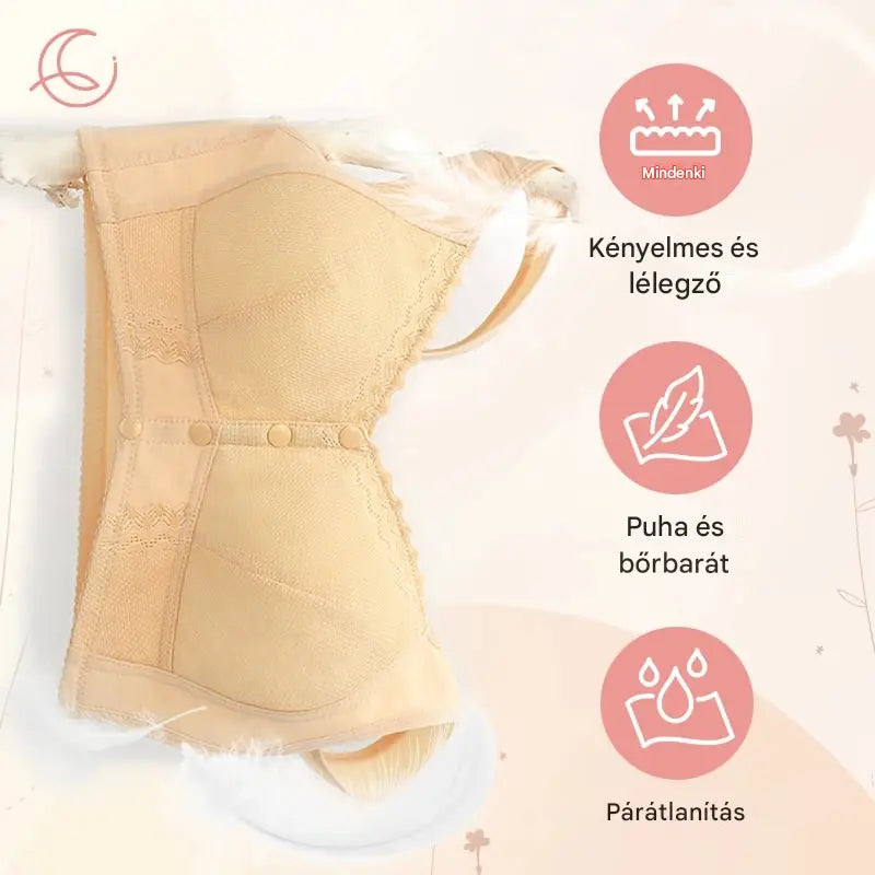 (3 db)💕🎁【45kg-155kg】Nagy méretű, légáteresztő, puha pamut melltartó, elülső gombokkal-4349844