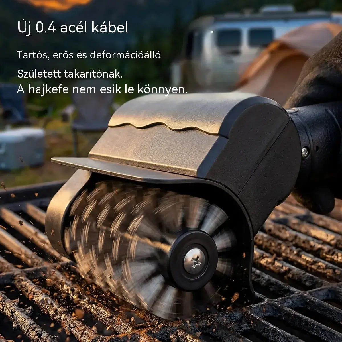 🔋🧹 Akkumulátoros Elektromos Grill Tisztító Kefe – Lítium Akkumulátorral, Multifunkcionális és Könnyen Használatos 🔥🍖