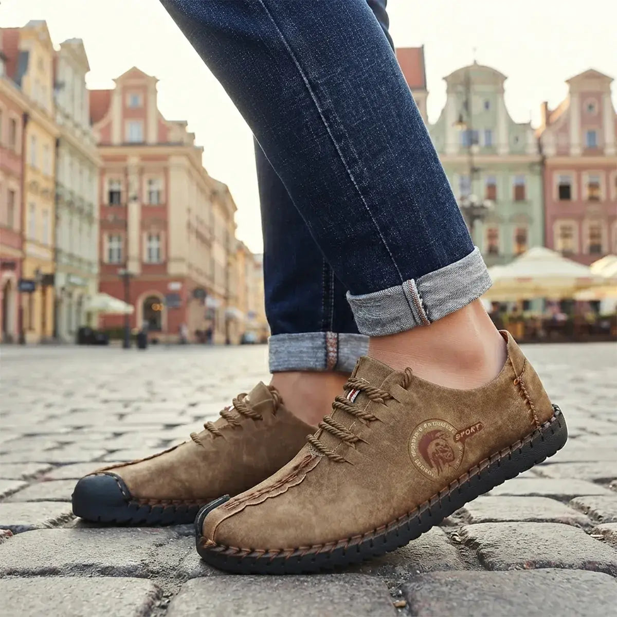 🔥【38-50】Ręcznie szyte męskie buty casual w stylu retro | miękka antypoślizgowa podeszwa, wygodne noszenie
