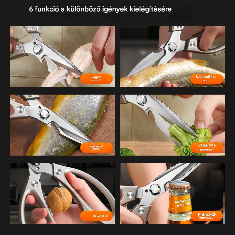 🔥Új fejlesztés🍖 Többfunkciós, nagy teljesítményű konyhai olló ✂️👨‍🍳
