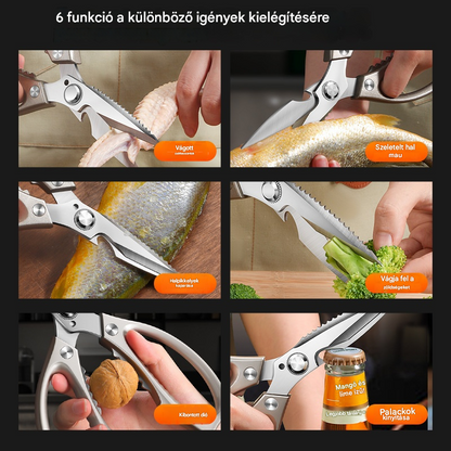 🔥Új fejlesztés🍖 Többfunkciós, nagy teljesítményű konyhai olló ✂️👨‍🍳